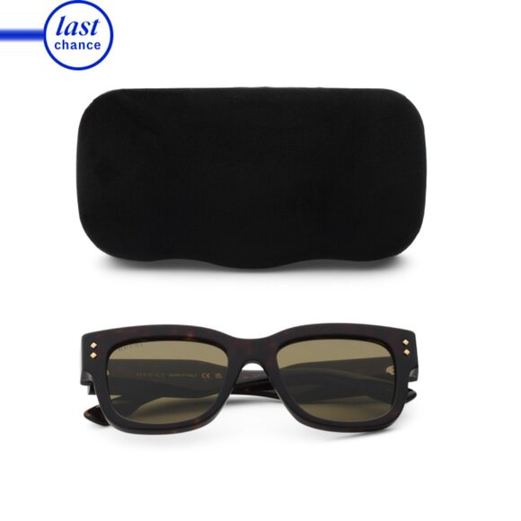 GUCCI Havana Green 53mm Designer Sunglasses - Picture 1 of 2